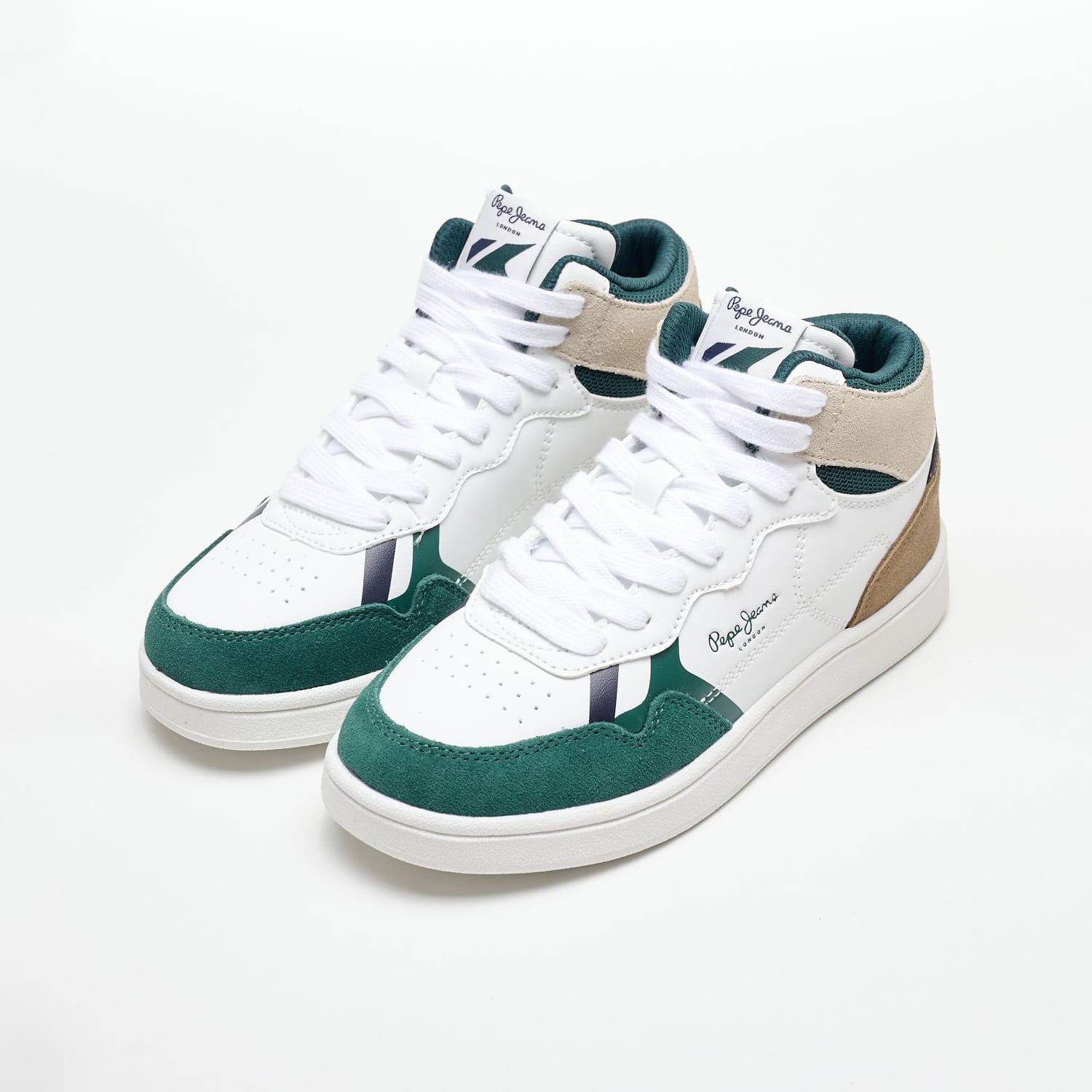 Kids Boots Player.Fenix White ECOleather Pepe Jeans