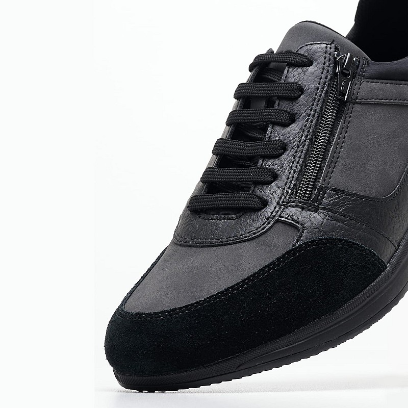 Ανδρικά Παπούτσια Casual Avery.A2 Μαύρο Δέρμα Geox