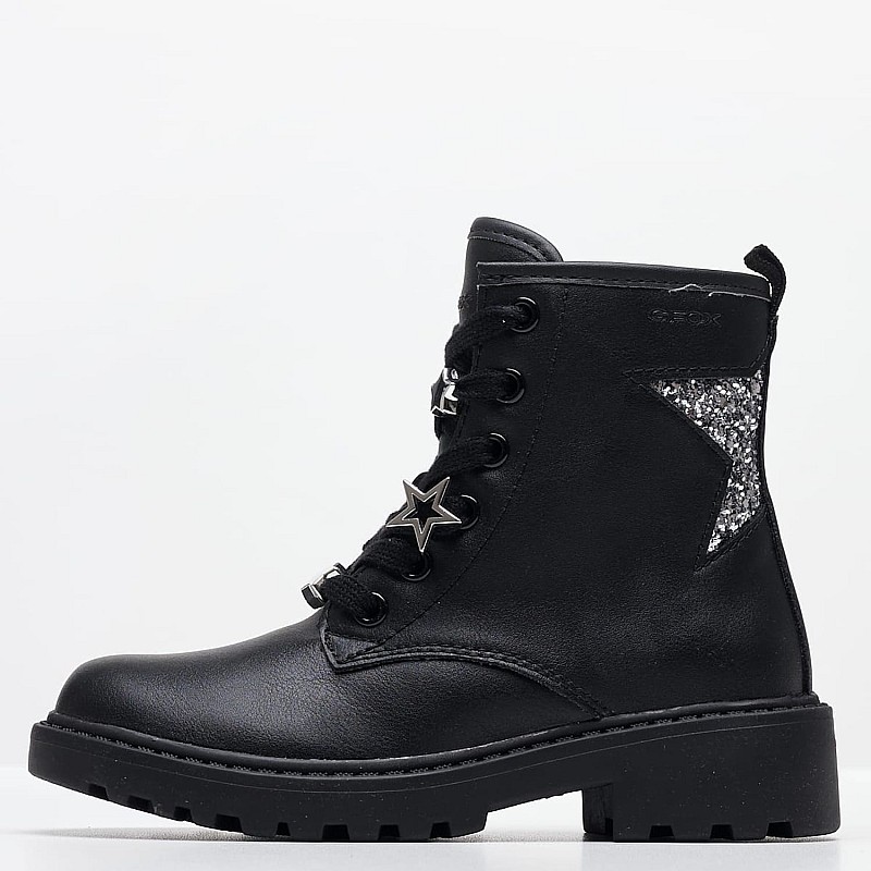 Παιδικά Μποτάκια Casey Μαύρο ECOleather Geox
