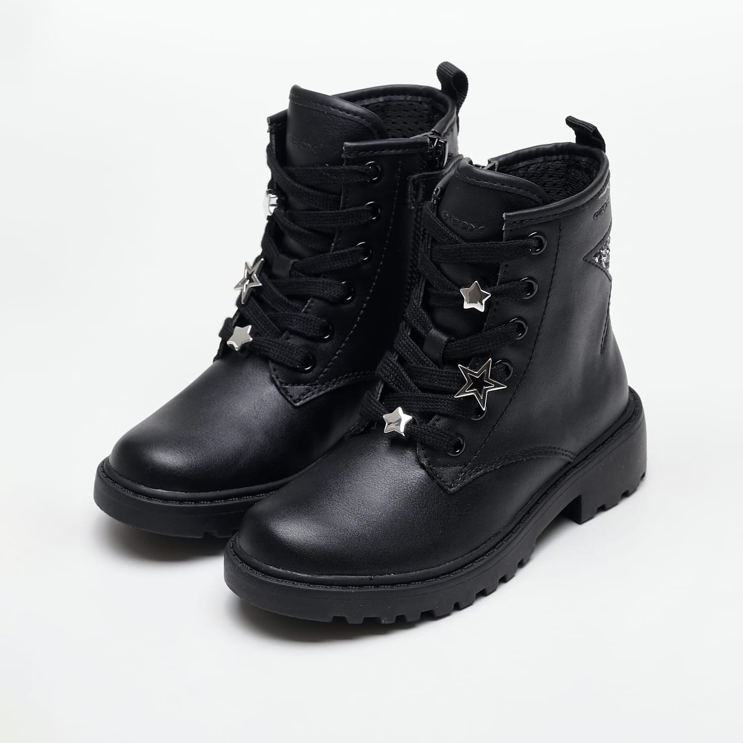 Kids Boots Casey Black ECOleather Geox Kids Boots Casey Black ECOleather Geox