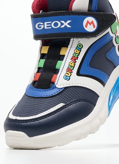 Παιδικά Μποτάκια Grayjay.Bc Μπλε ECOleather Geox