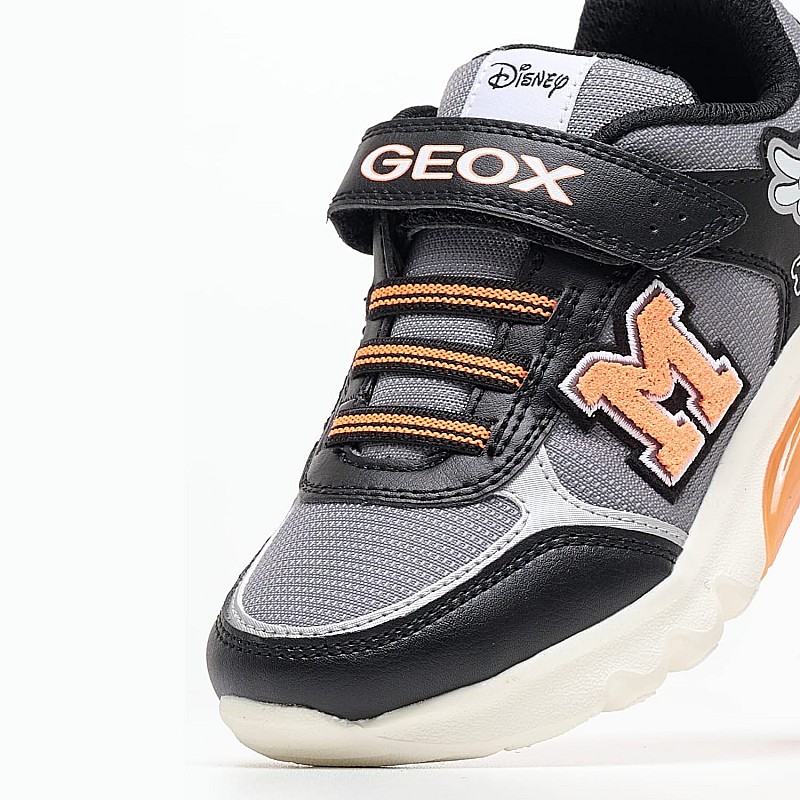 Παιδικά Παπούτσια Casual Ciberdron.E Μαύρο ECOleather Geox
