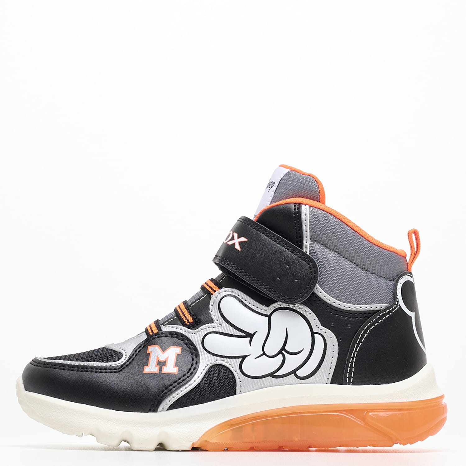 Παιδικά Μποτάκια Ciberdron.Mickey Μαύρο ECOleather Geox