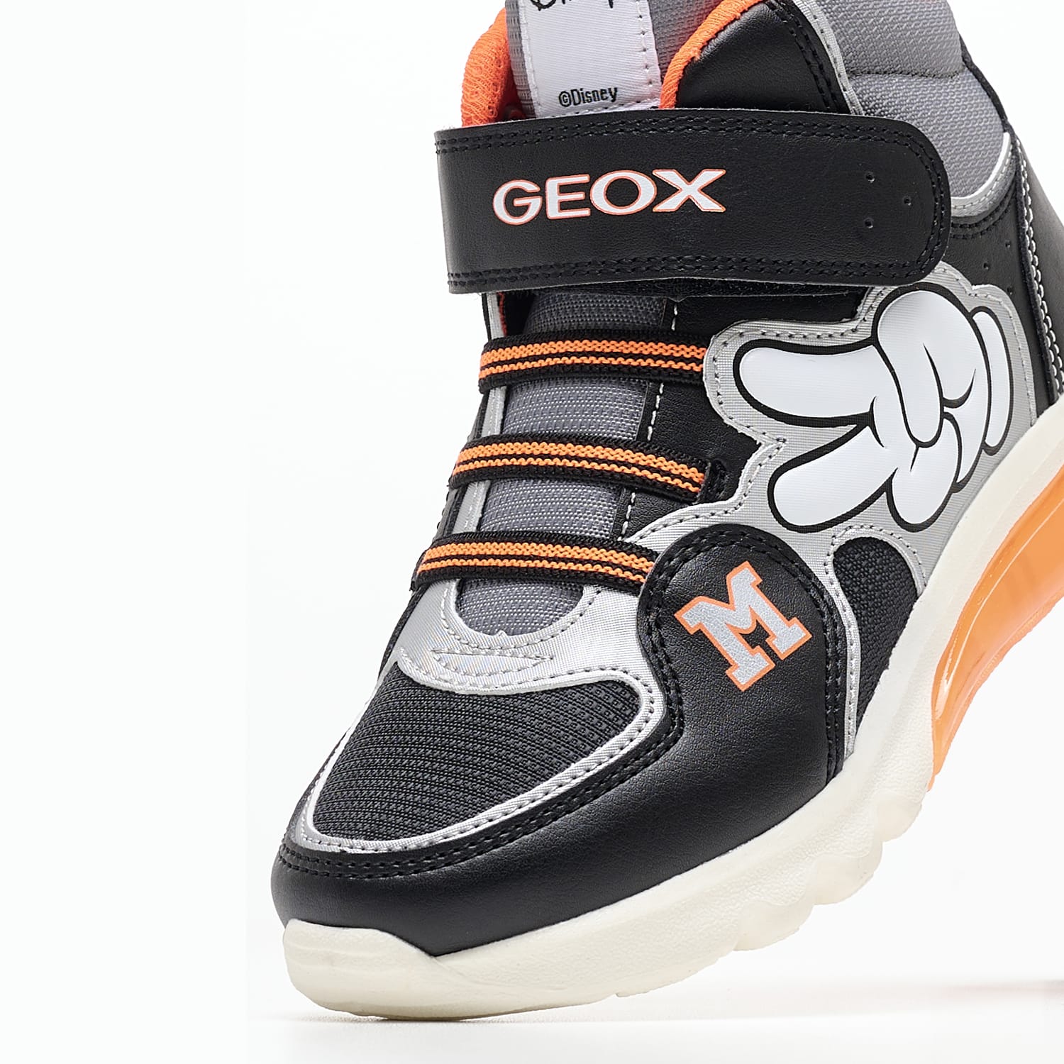 Παιδικά Μποτάκια Ciberdron.Mickey Μαύρο ECOleather Geox