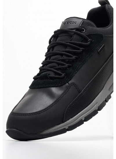 Ανδρικά Παπούτσια Δετά U7062 Μαύρο Δέρμα Boss shoes