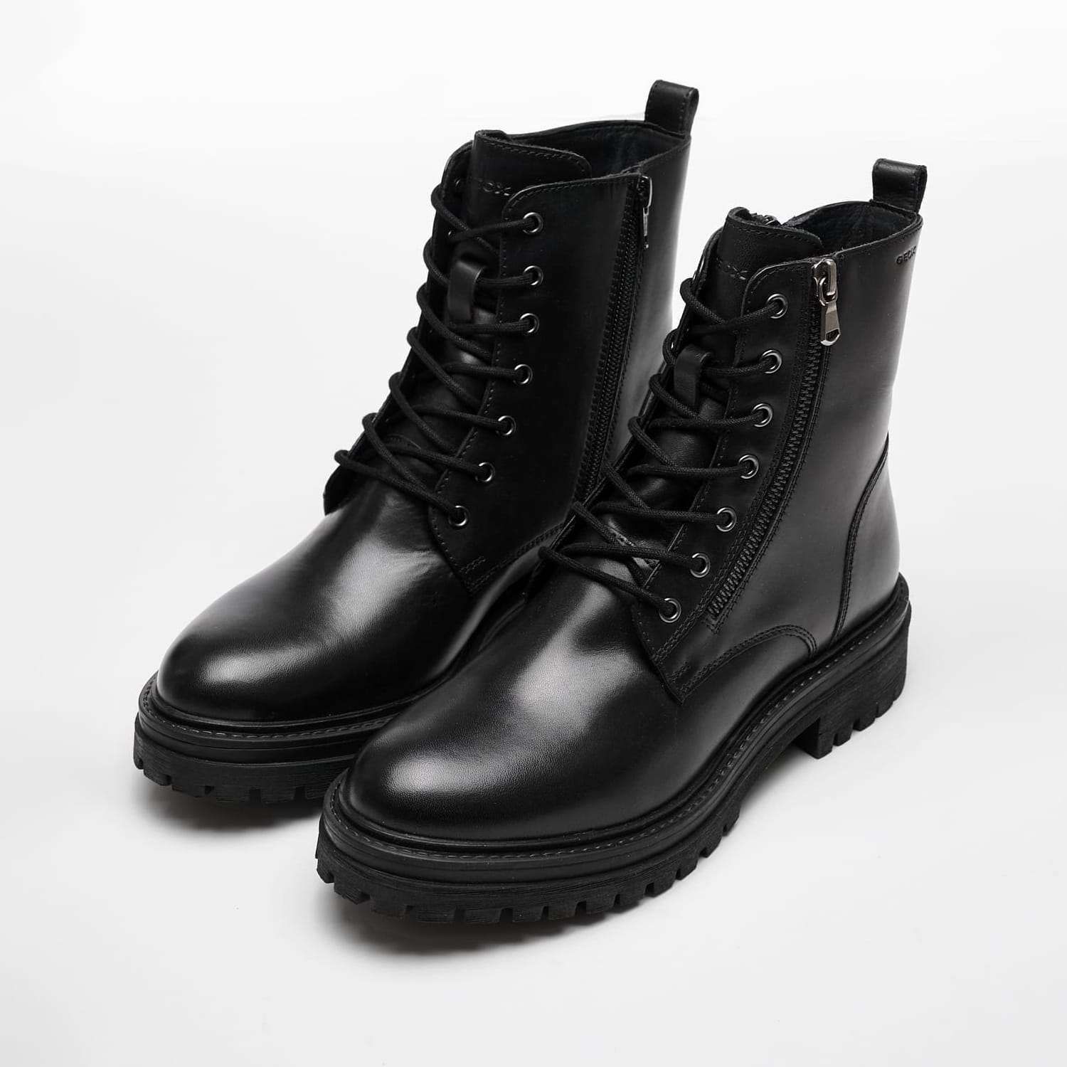 Women Boots Iridea.F2 Black Leather Geox Women Boots Iridea.F2 Black Leather Geox