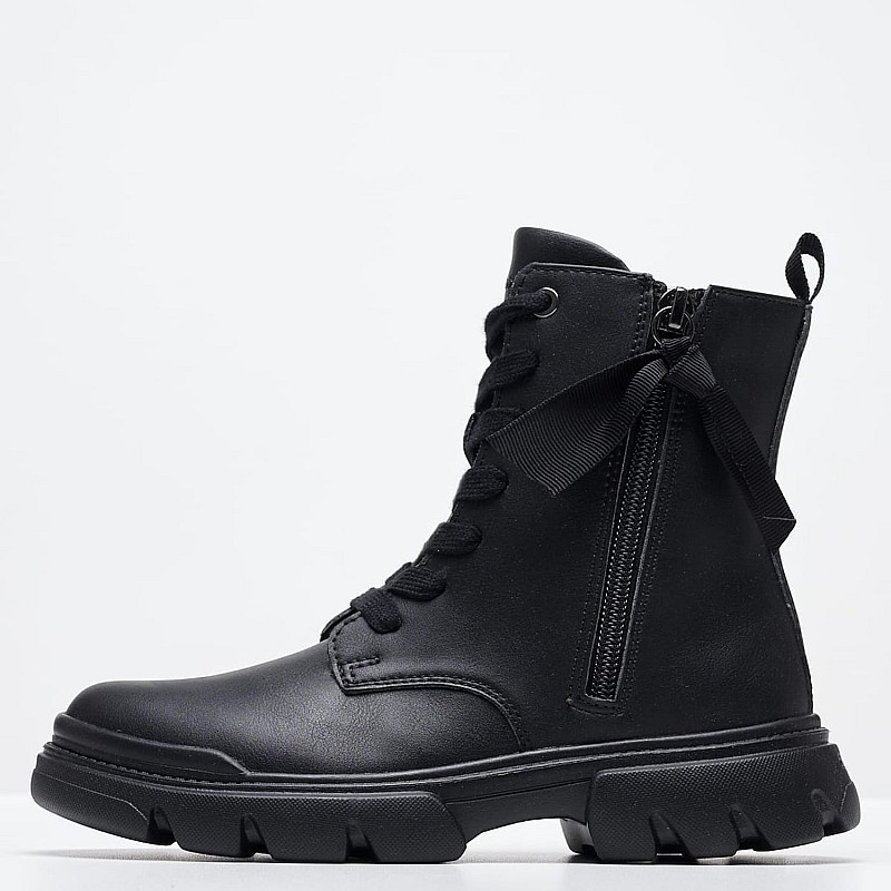 Παιδικά Μποτάκια Junette.Grl Μαύρο ECOleather Geox