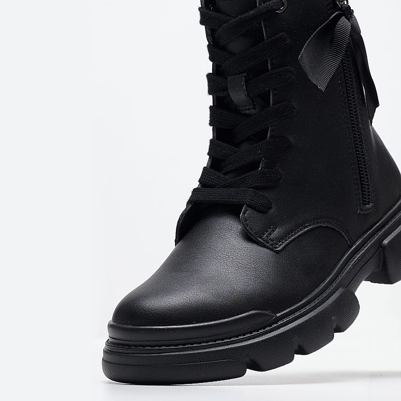 Παιδικά Μποτάκια Junette.Grl Μαύρο ECOleather Geox