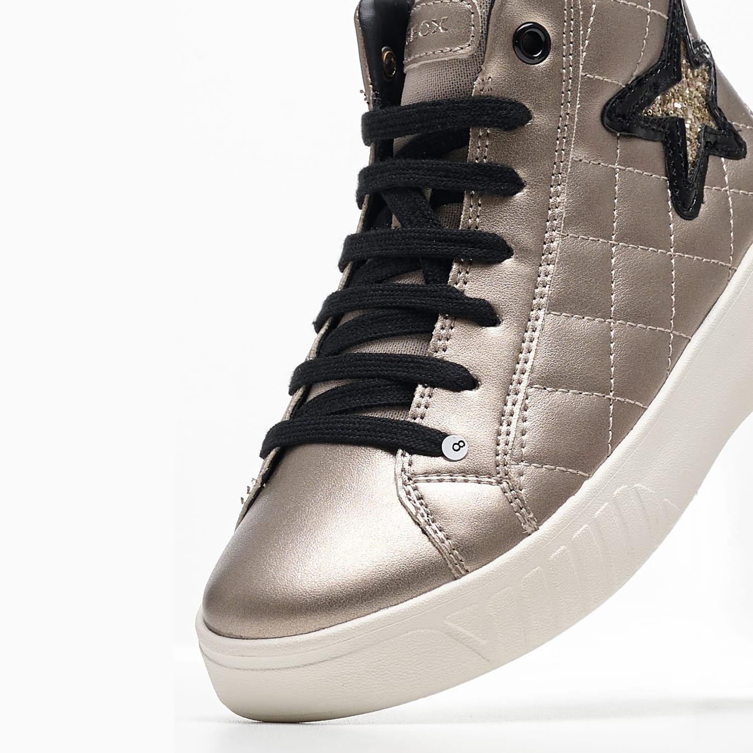 Παιδικά Μποτάκια Mikiroshi.Grl Πλατίνα ECOleather Geox