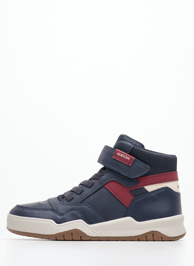 Παιδικά Μποτάκια Grayjay.Bc Μπλε ECOleather Geox