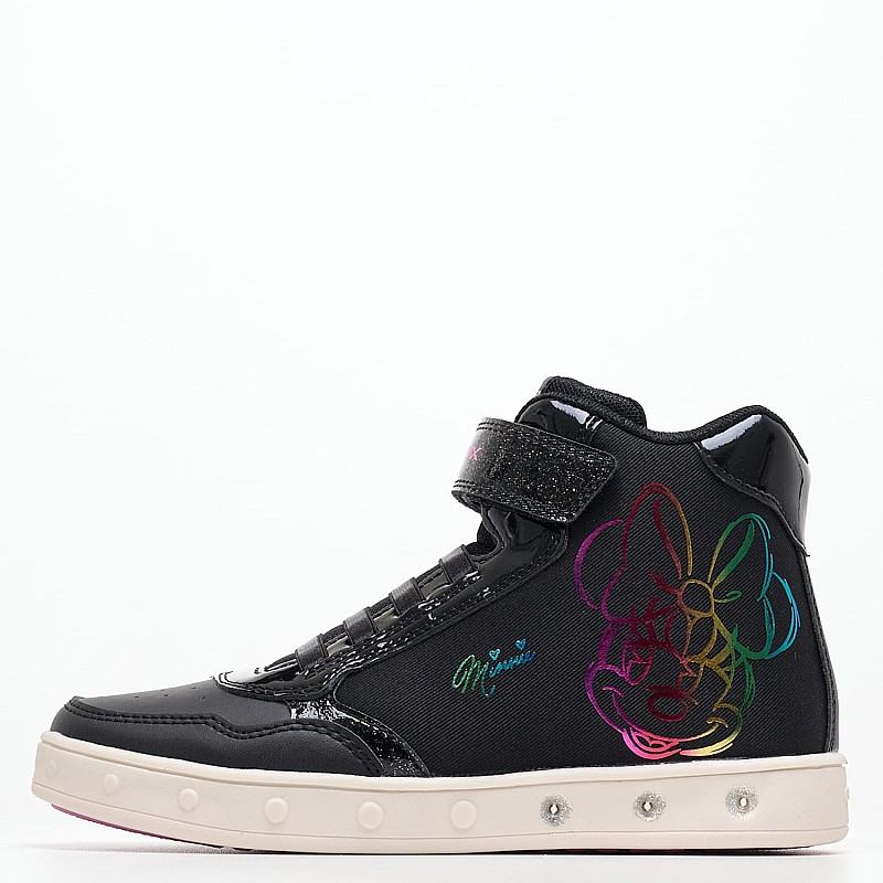 Παιδικά Μποτάκια Skylin.Minnie Μαύρο ECOleather Geox