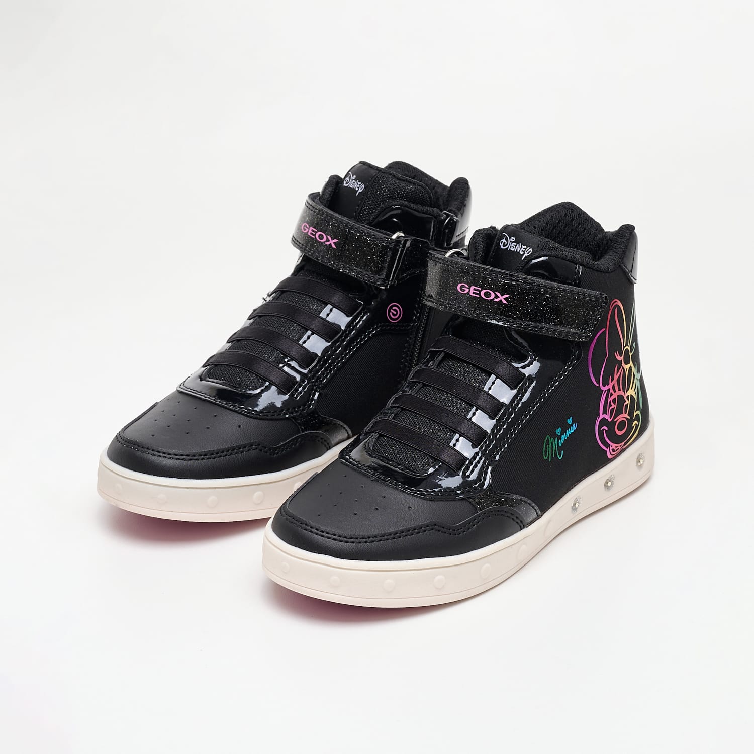 Παιδικά Μποτάκια Skylin.Minnie Μαύρο ECOleather Geox