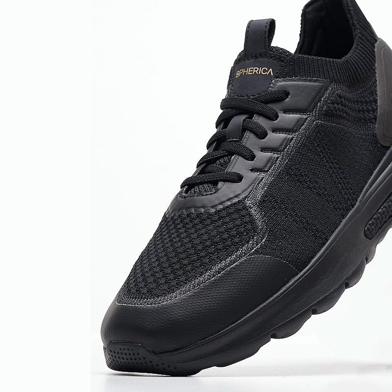 Men Casual Shoes Spherica.Ctf Black Fabric Geox