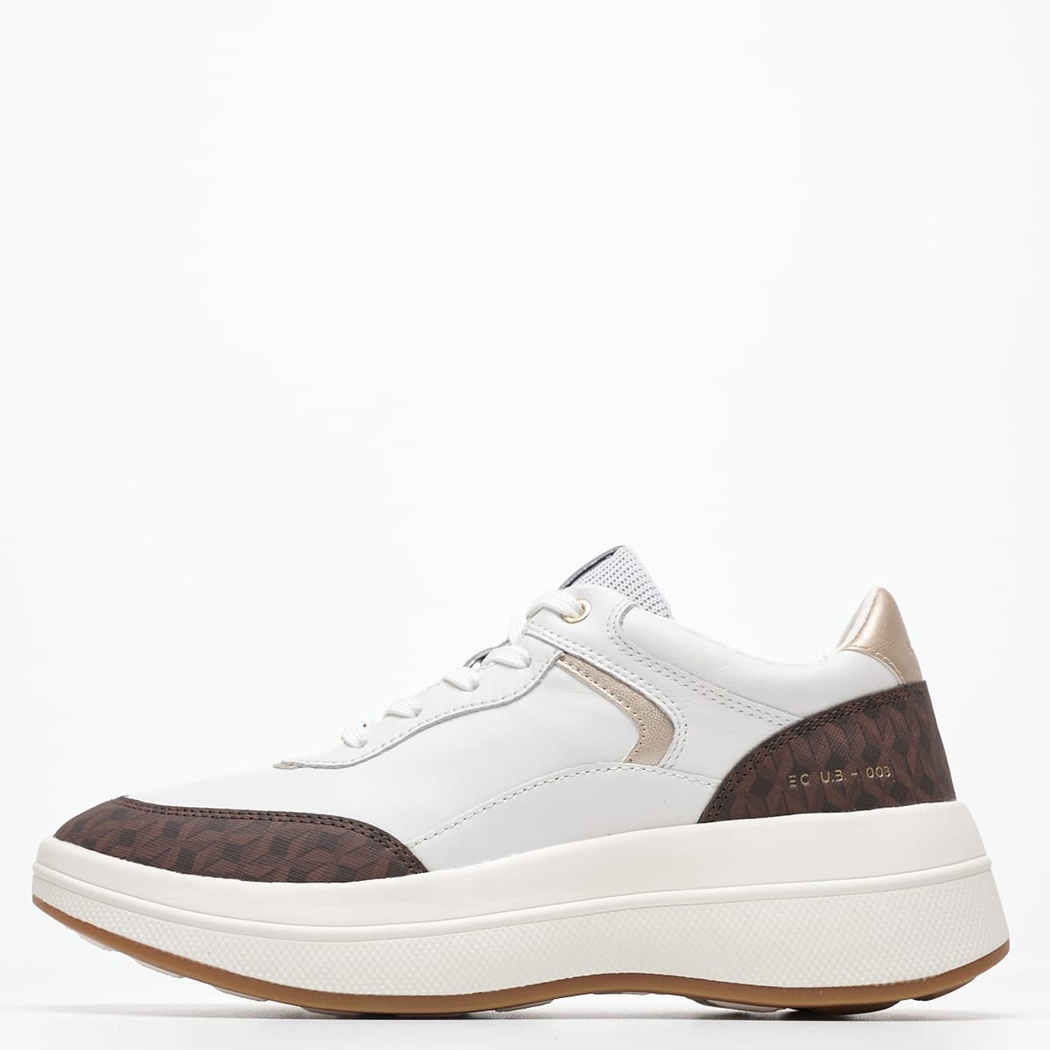 Γυναικεία Παπούτσια Casual Spherica.Ecub3 Άσπρο Δέρμα Geox
