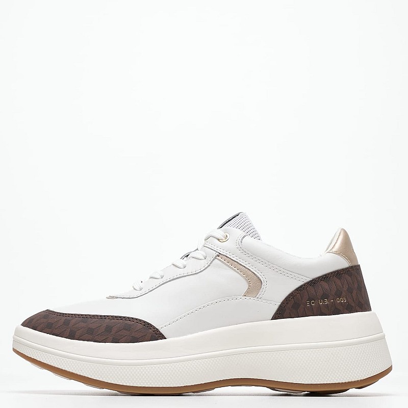 Γυναικεία Παπούτσια Casual Spherica.Ecub3 Άσπρο Δέρμα Geox