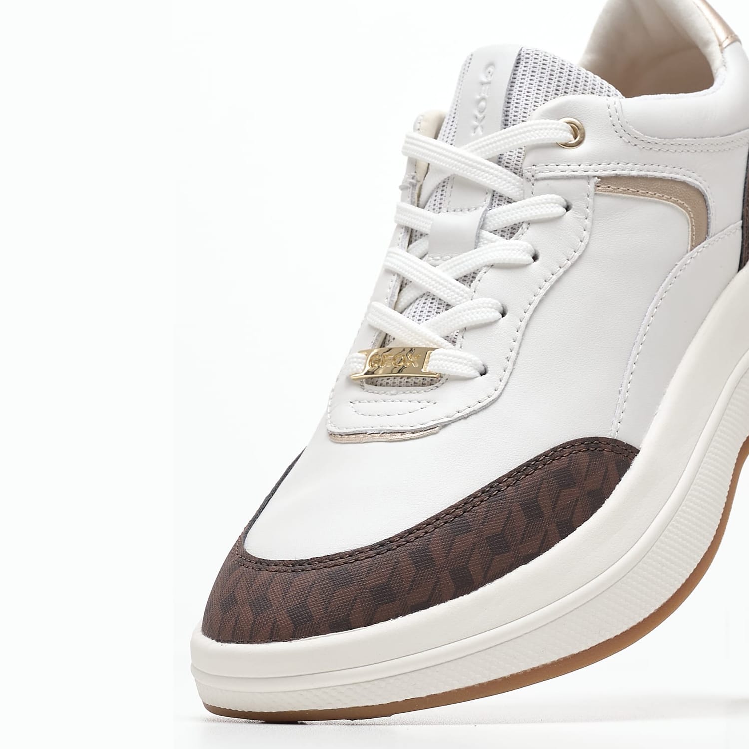 Γυναικεία Παπούτσια Casual Spherica.Ecub3 Άσπρο Δέρμα Geox