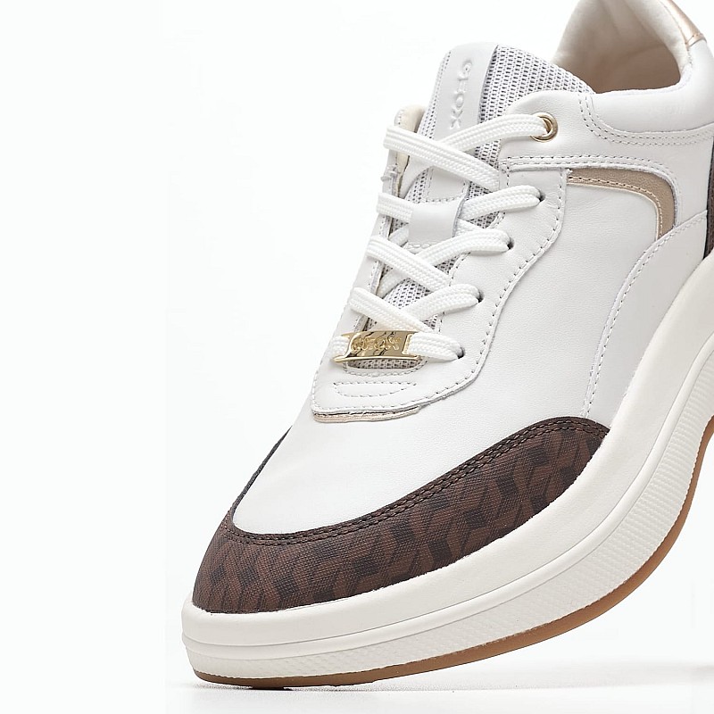 Γυναικεία Παπούτσια Casual Spherica.Ecub3 Άσπρο Δέρμα Geox