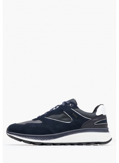 Ανδρικά Παπούτσια Casual Spherica.X1 Μπλε Δέρμα Geox