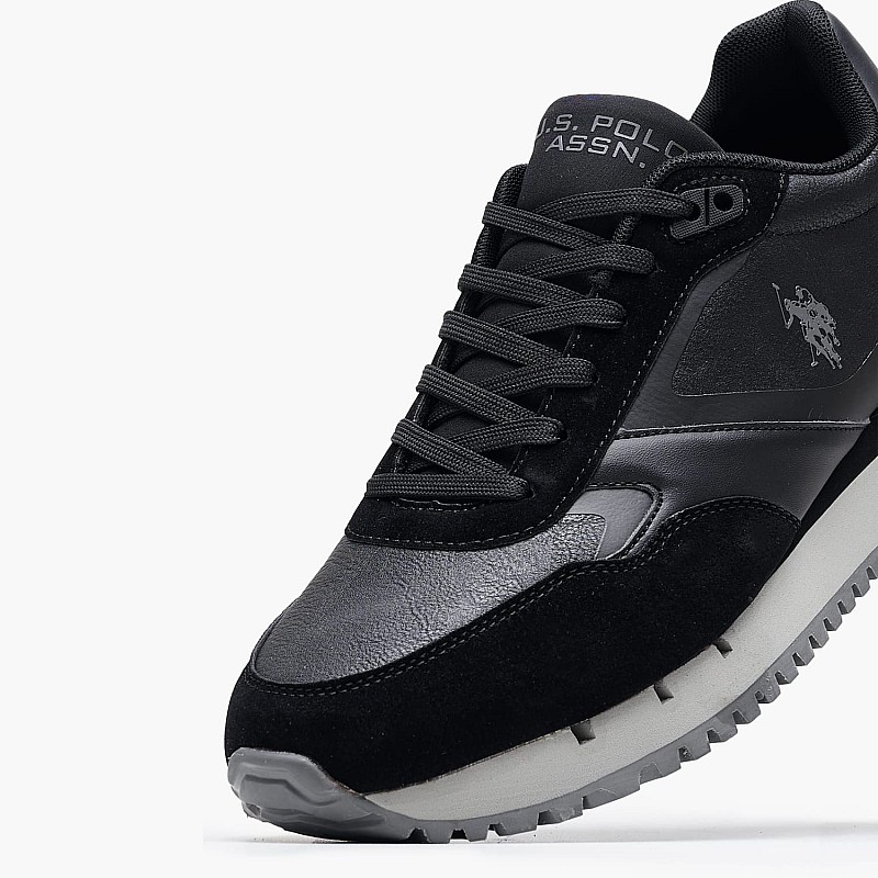 Ανδρικά Παπούτσια Casual Justin001A Μαύρο ECOleather U.S. Polo Assn.