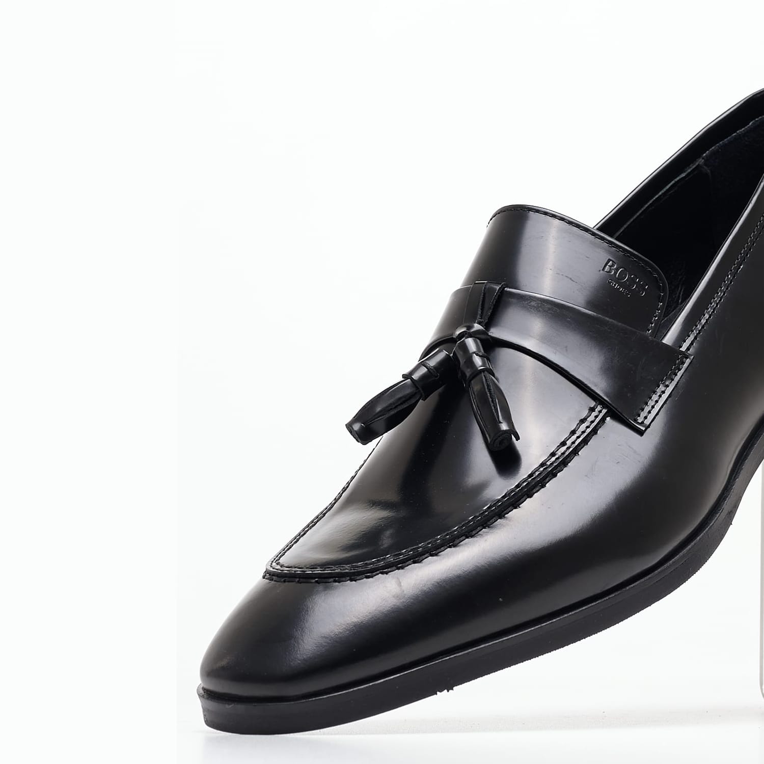 Ανδρικά Μοκασίνια A7517 Μαύρο Δέρμα Boss shoes