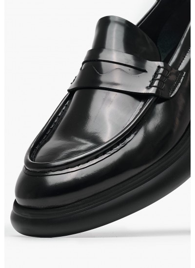 Ανδρικά Μοκασίνια V7160 Μαύρο Δέρμα Boss shoes
