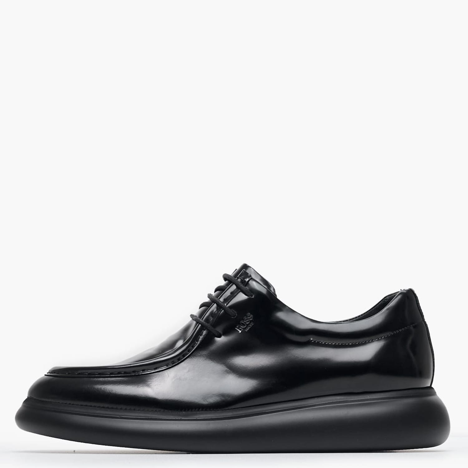Ανδρικά Παπούτσια Δετά A7607 Μαύρο Δέρμα Boss shoes