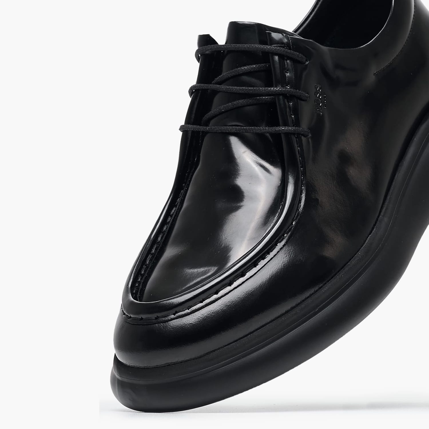 Ανδρικά Παπούτσια Δετά A7607 Μαύρο Δέρμα Boss shoes