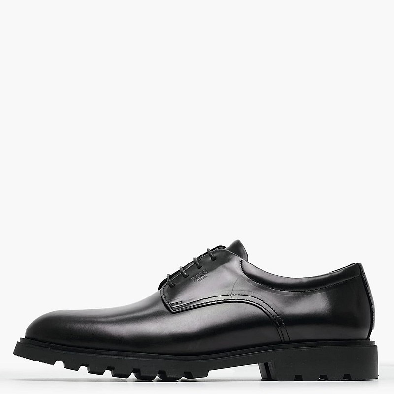 Ανδρικά Παπούτσια Δετά A7618 Μαύρο Δέρμα Boss shoes