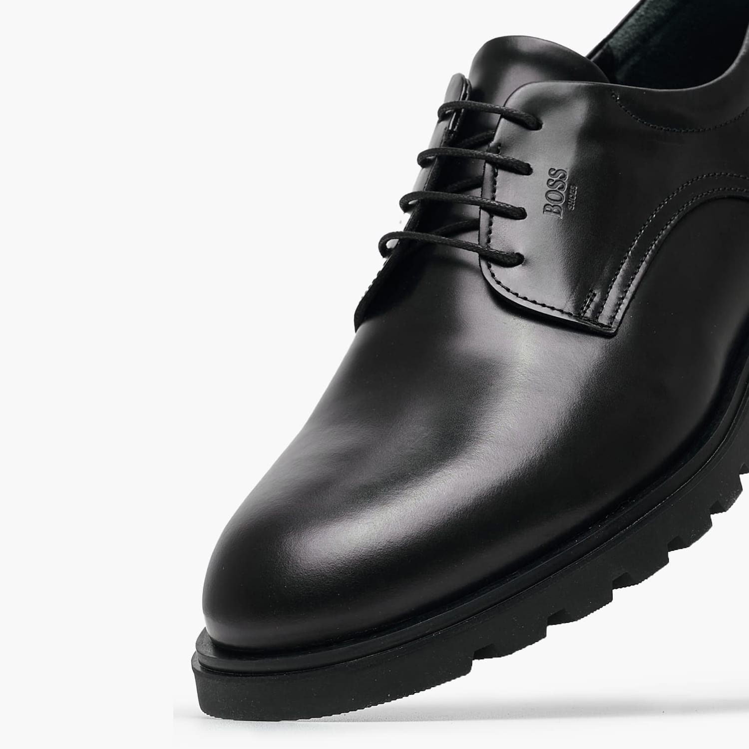 Ανδρικά Παπούτσια Δετά A7618 Μαύρο Δέρμα Boss shoes