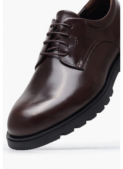 Men Shoes A7618 Brown Leather Boss shoes
