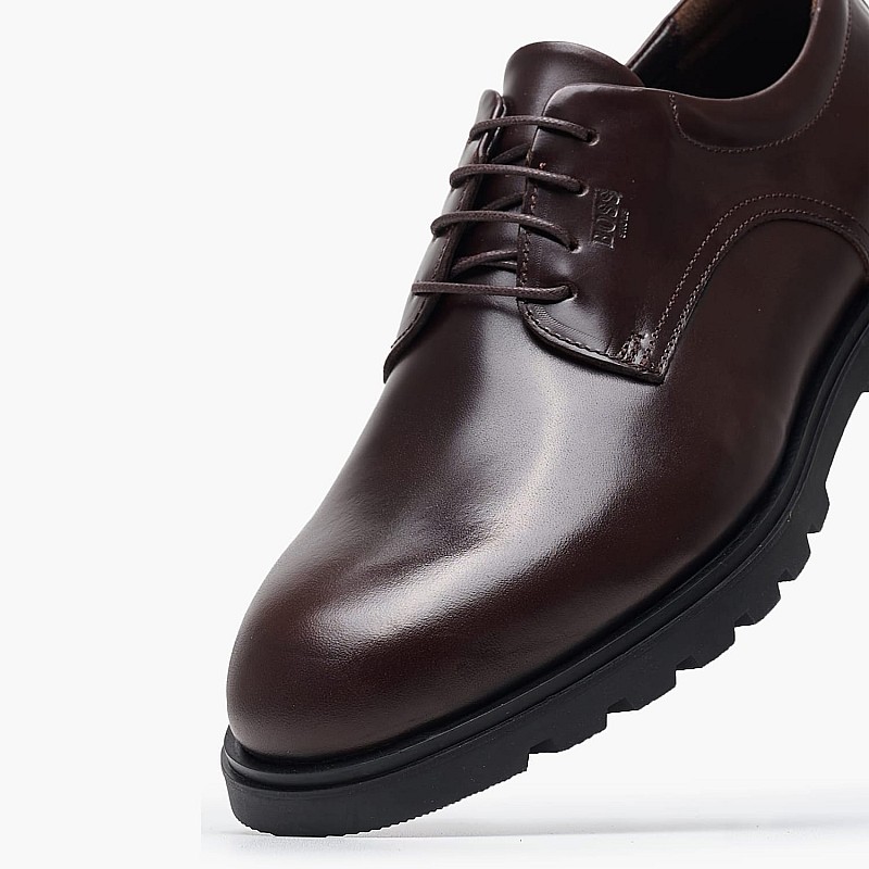 Ανδρικά Παπούτσια Δετά A7618 Καφέ Δέρμα Boss shoes