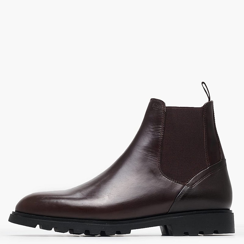 Ανδρικά Μποτάκια A7631 Καφέ Δέρμα Boss shoes