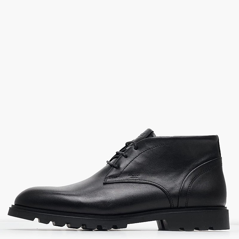 Ανδρικά Μποτάκια A7632 Μαύρο Δέρμα Boss shoes