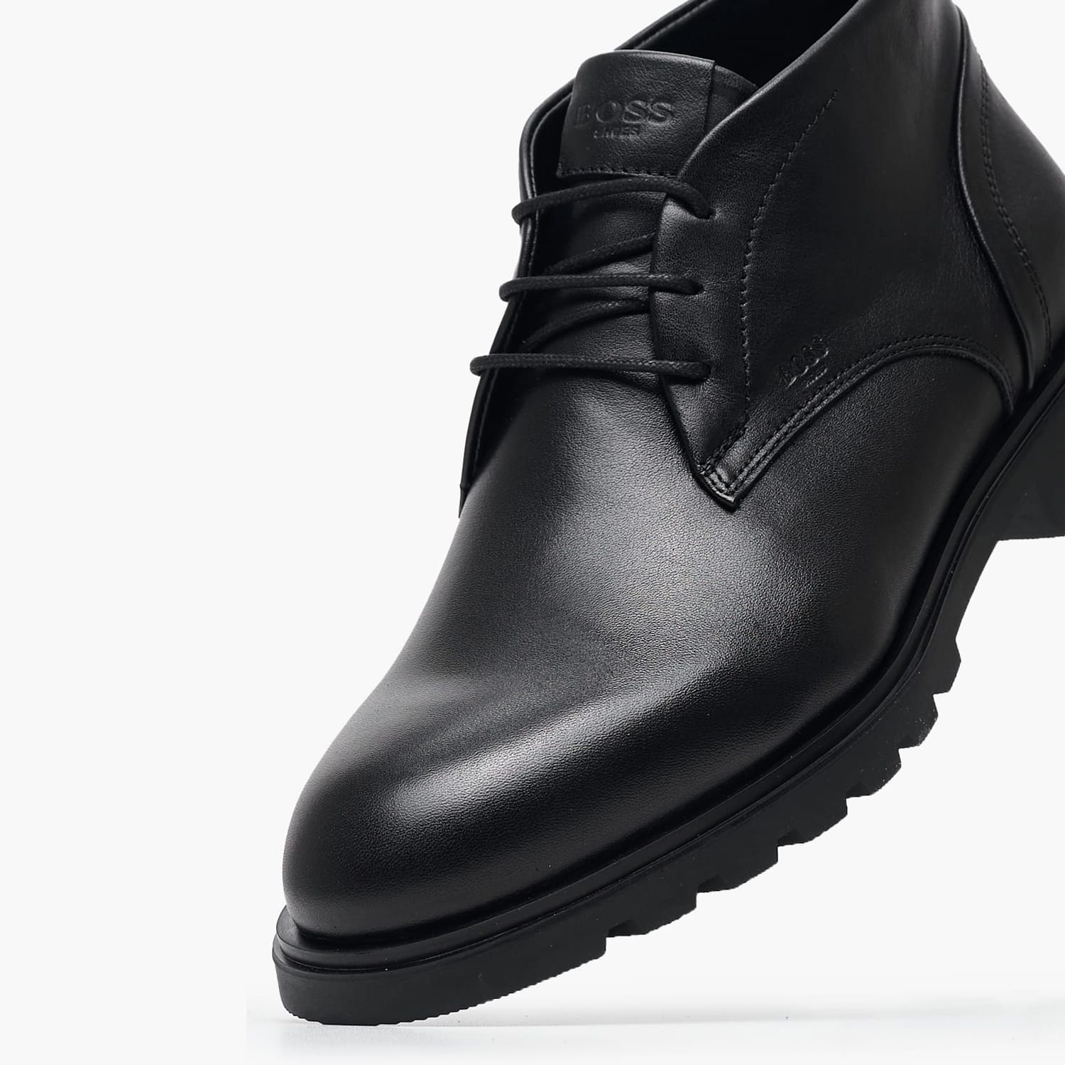 Ανδρικά Μποτάκια A7632 Μαύρο Δέρμα Boss shoes