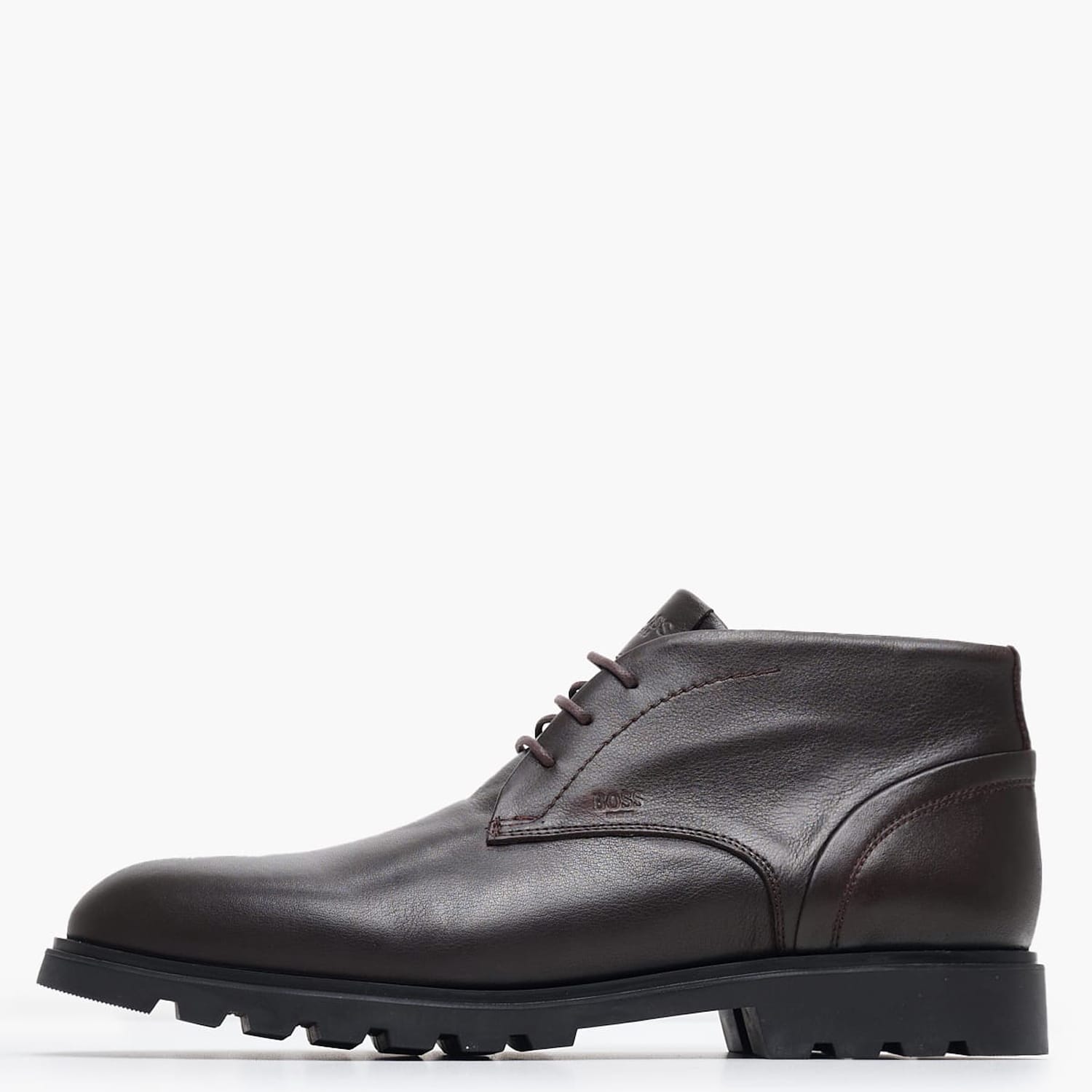 Ανδρικά Μποτάκια A7632 Καφέ Δέρμα Boss shoes