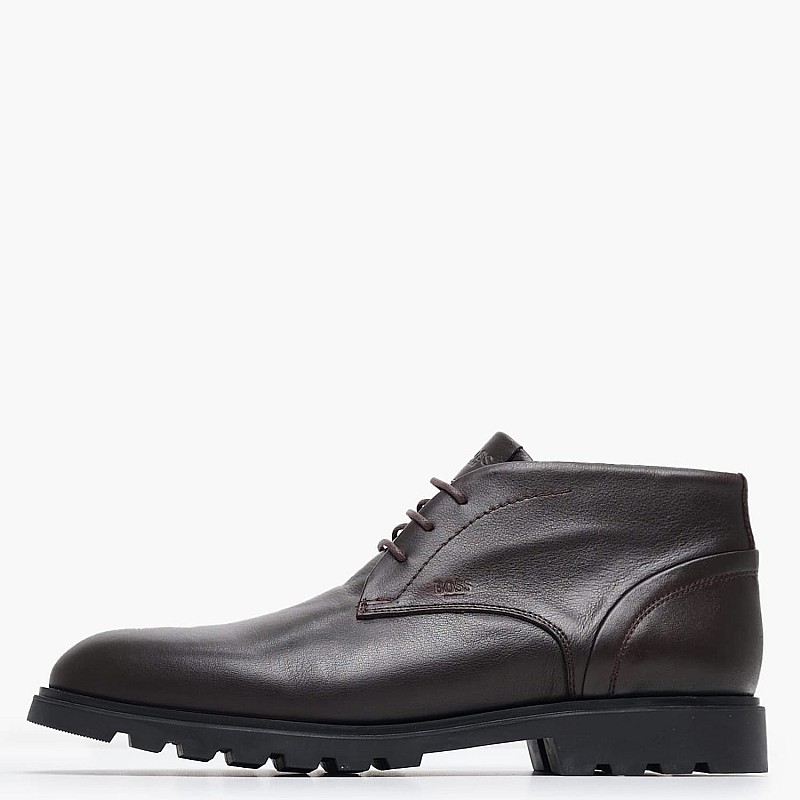 Ανδρικά Μποτάκια A7632 Καφέ Δέρμα Boss shoes