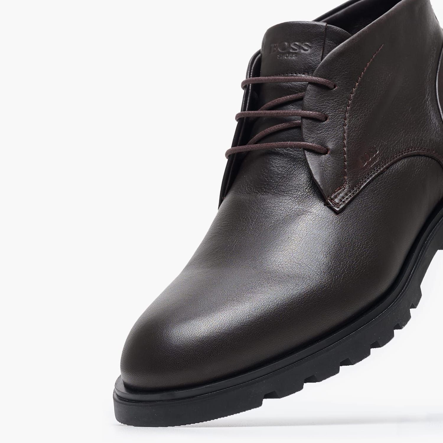 Ανδρικά Μποτάκια A7632 Καφέ Δέρμα Boss shoes