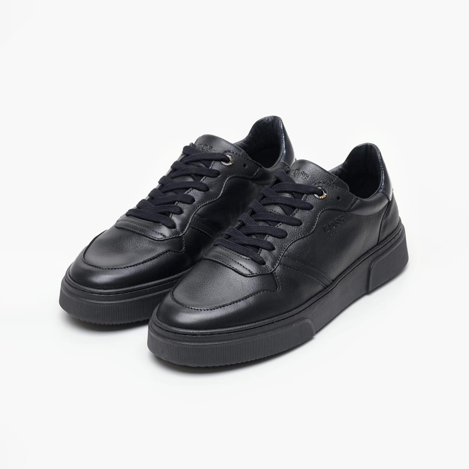 Ανδρικά Παπούτσια Casual AA220 Μαύρο Δέρμα Boss shoes Ανδρικά Παπούτσια Casual AA220 Μαύρο Δέρμα Boss shoes