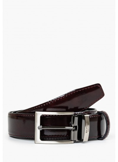 Men Belts AB005 Bordo Leather Boss shoes