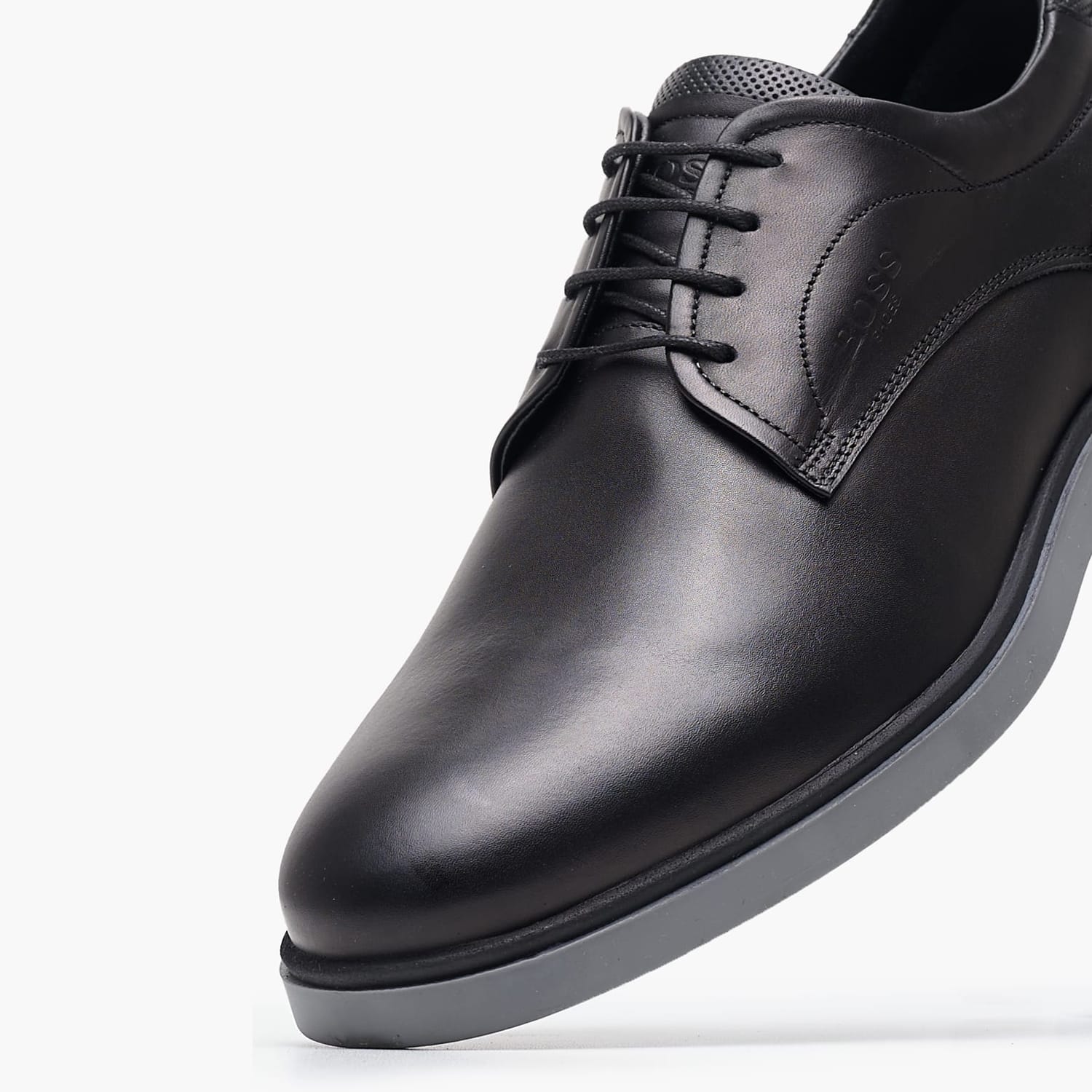 Ανδρικά Παπούτσια Δετά AB201 Μαύρο Δέρμα Boss shoes