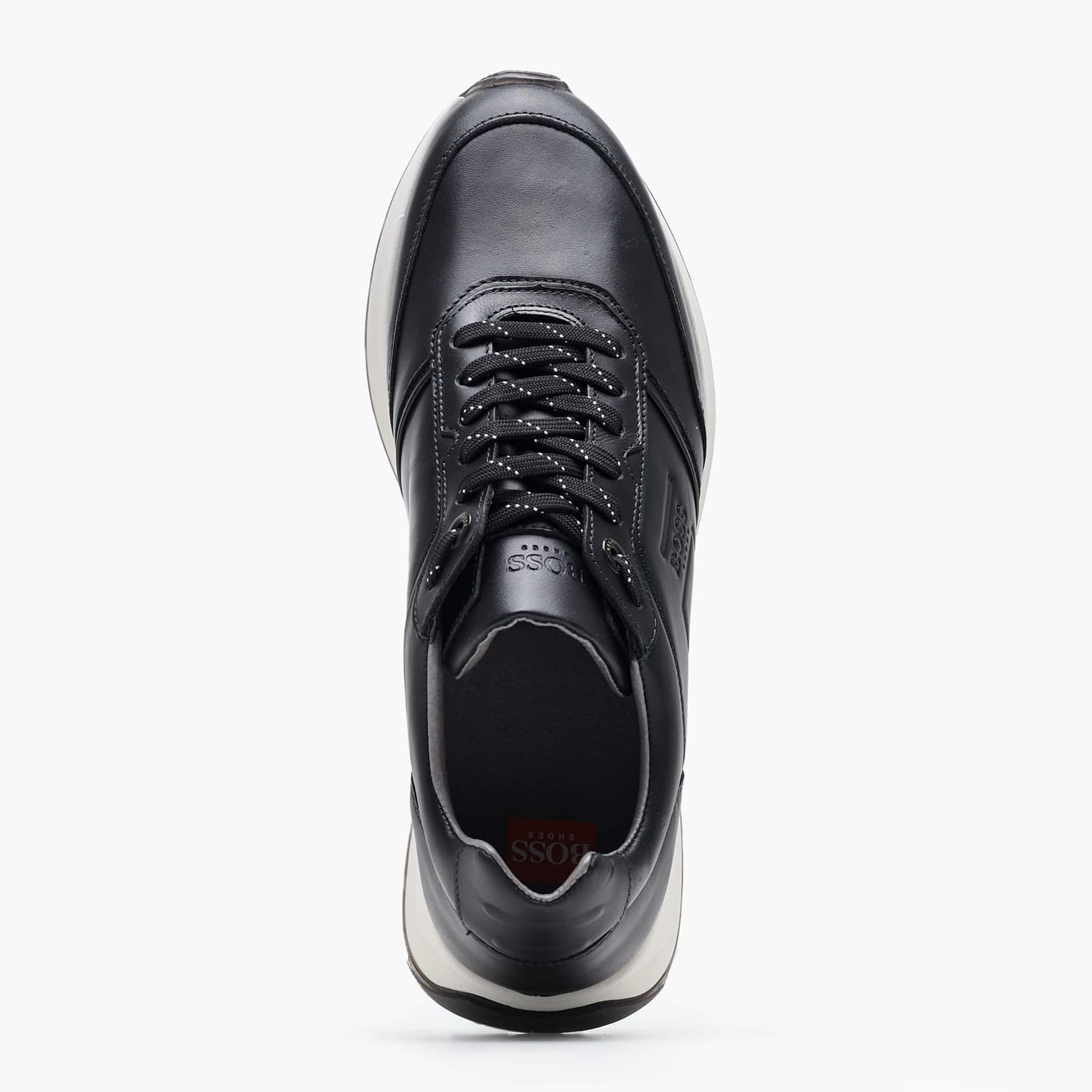 Ανδρικά Παπούτσια Casual AB230 Μαύρο Δέρμα Boss shoes Ανδρικά Παπούτσια Casual AB230 Μαύρο Δέρμα Boss shoes
