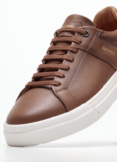 Ανδρικά Παπούτσια Casual AC121 Ταμπά Δέρμα Boss shoes