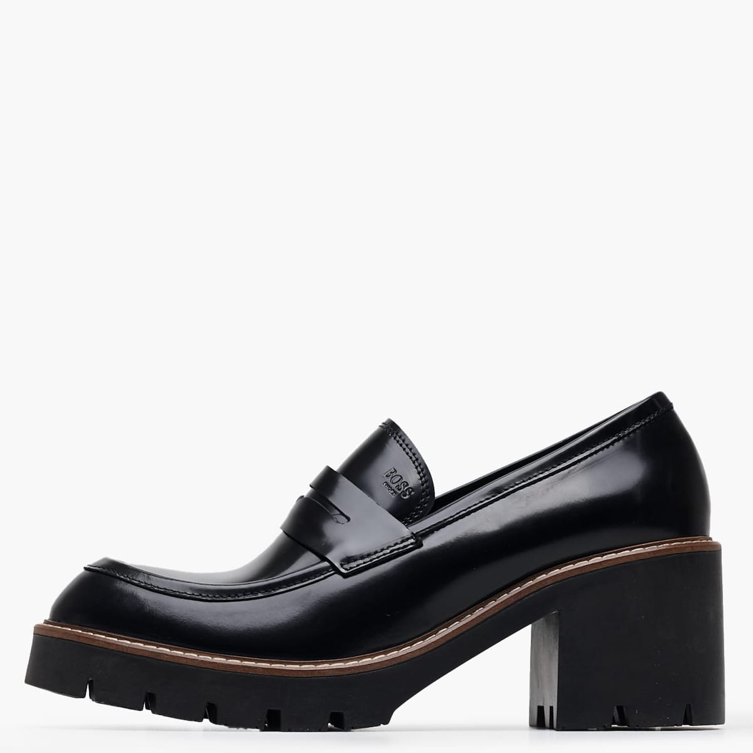 Γυναικεία Μοκασίνια AW7554 Μαύρο Δέρμα Boss shoes