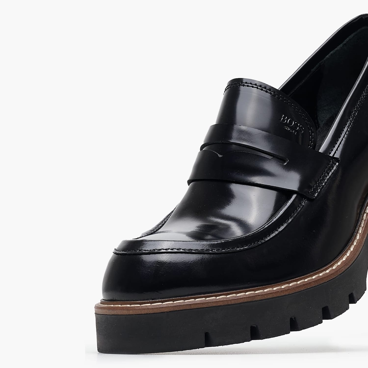 Γυναικεία Μοκασίνια AW7554 Μαύρο Δέρμα Boss shoes