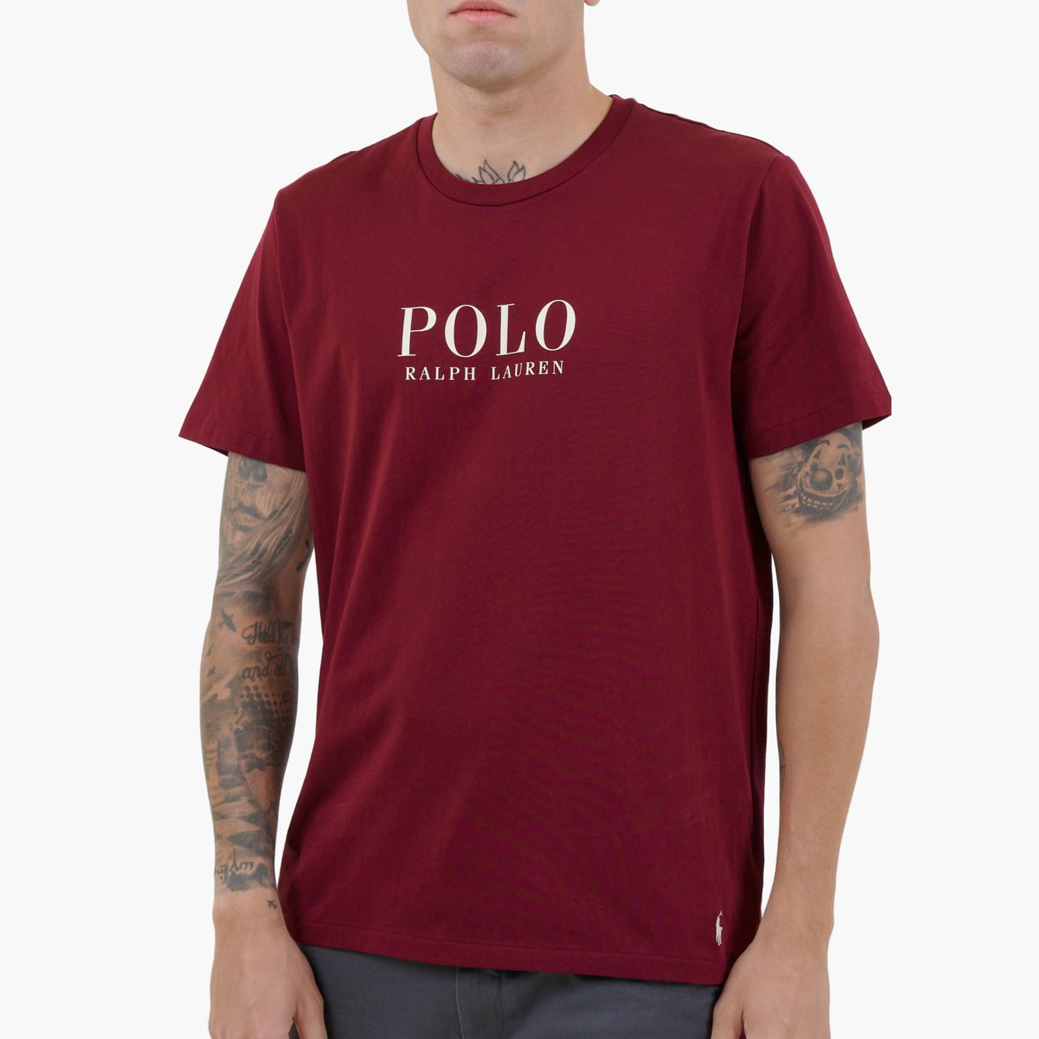 Ανδρικές Μπλούζες Fall.Crew Μπορντό Βαμβάκι Ralph Lauren