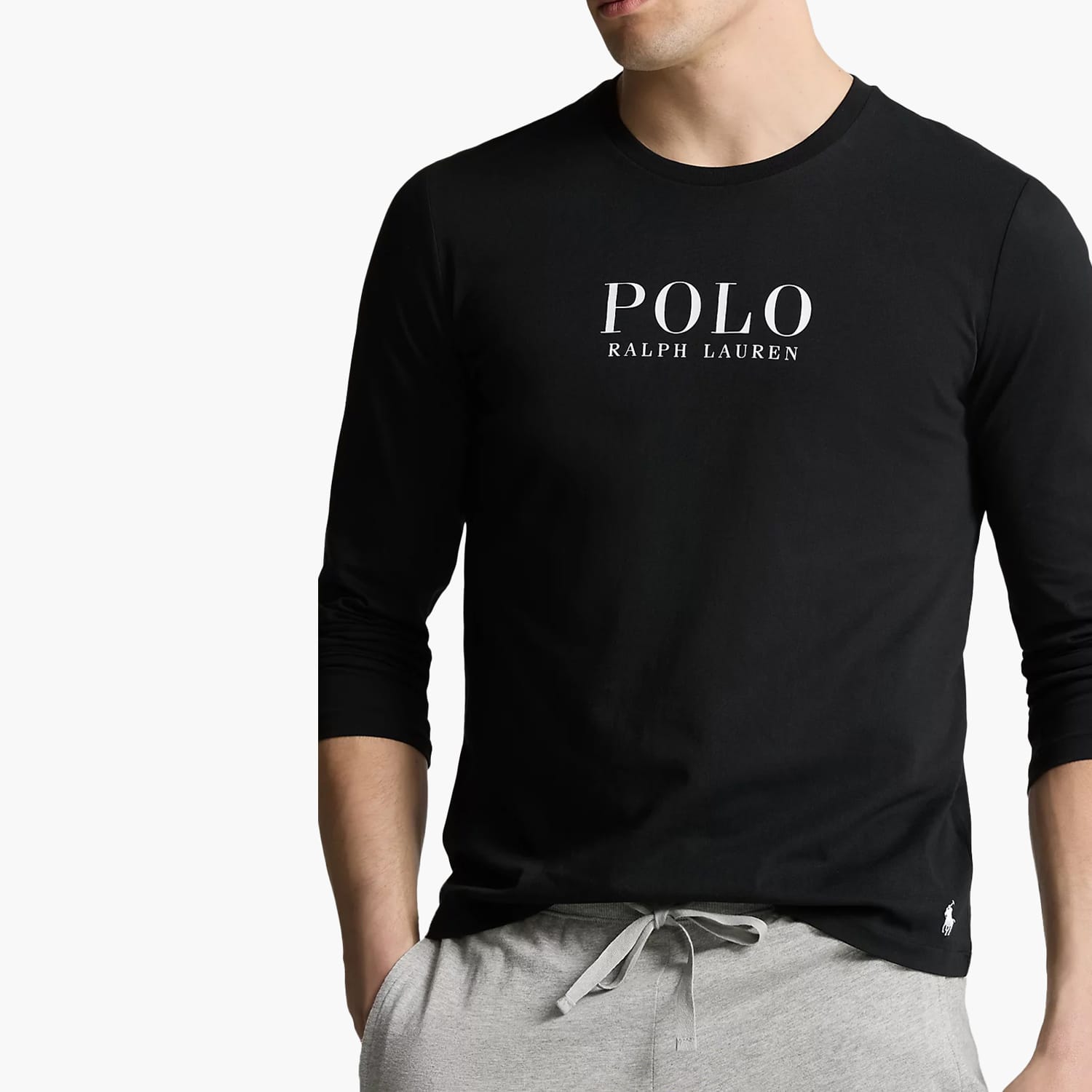 Ανδρικές Μπλούζες Ls.Crew.Top Μαύρο Βαμβάκι Ralph Lauren