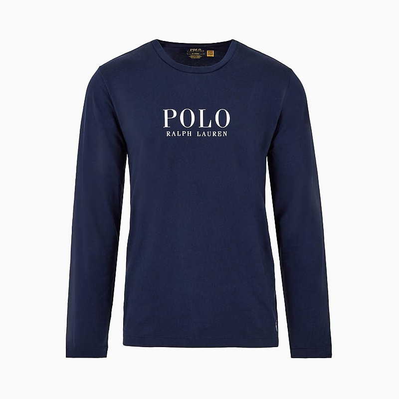 Ανδρικές Μπλούζες Ls.Crew.Top Σκούρο Μπλε Βαμβάκι Ralph Lauren