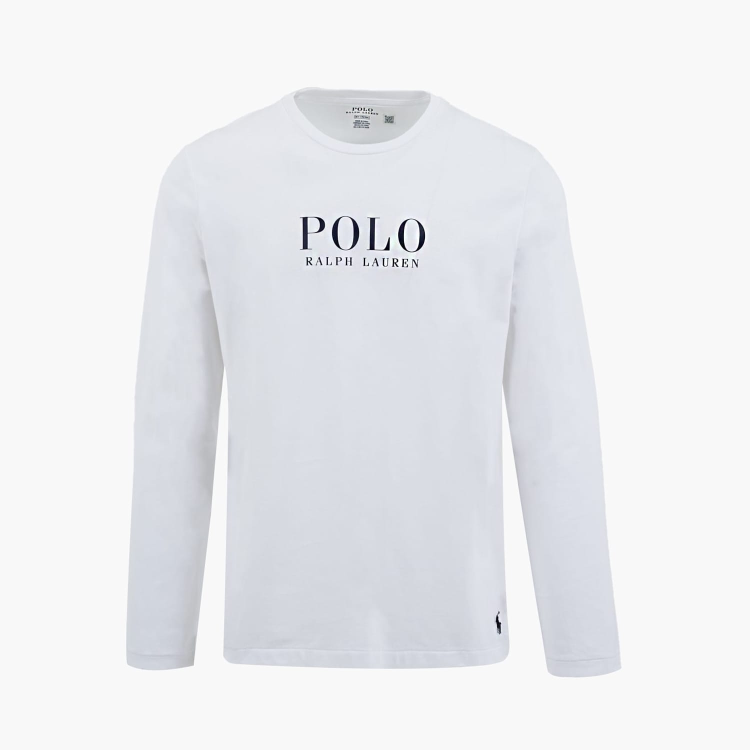 Ανδρικές Μπλούζες Ls.Crew.Top Άσπρο Βαμβάκι Ralph Lauren