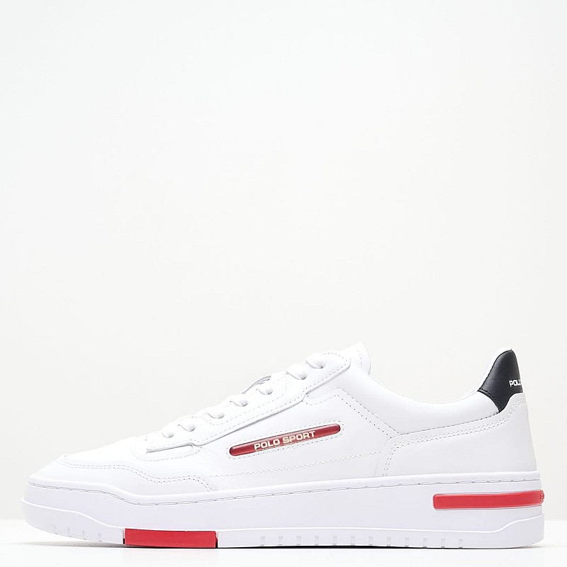 Ανδρικά Παπούτσια Casual Ps.Sneaker Άσπρο Δέρμα Ralph Lauren