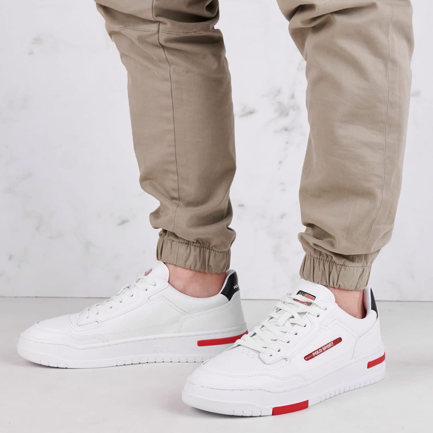 Ανδρικά Παπούτσια Casual Ps.Sneaker Άσπρο Δέρμα Ralph Lauren Ανδρικά Παπούτσια Casual Ps.Sneaker Άσπρο Δέρμα Ralph Lauren